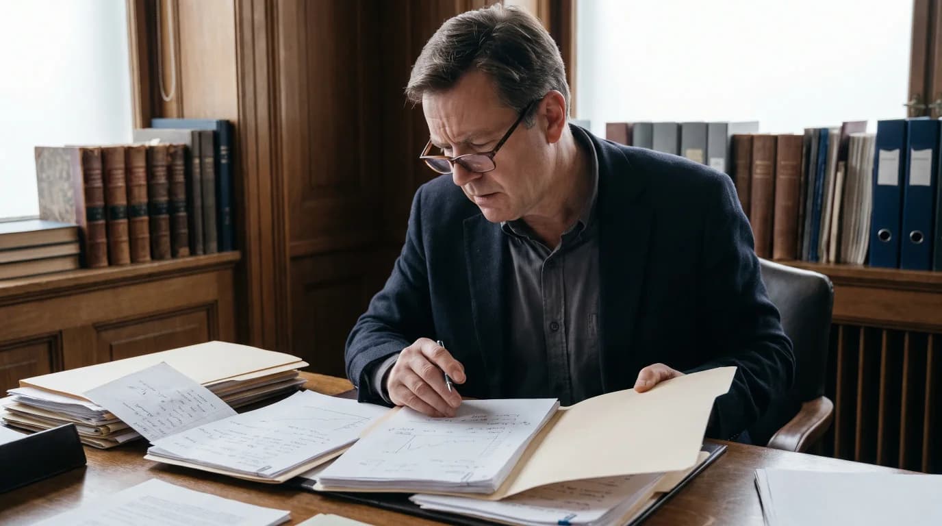 Consultant reviewing records for a clinical negligence medical legal report