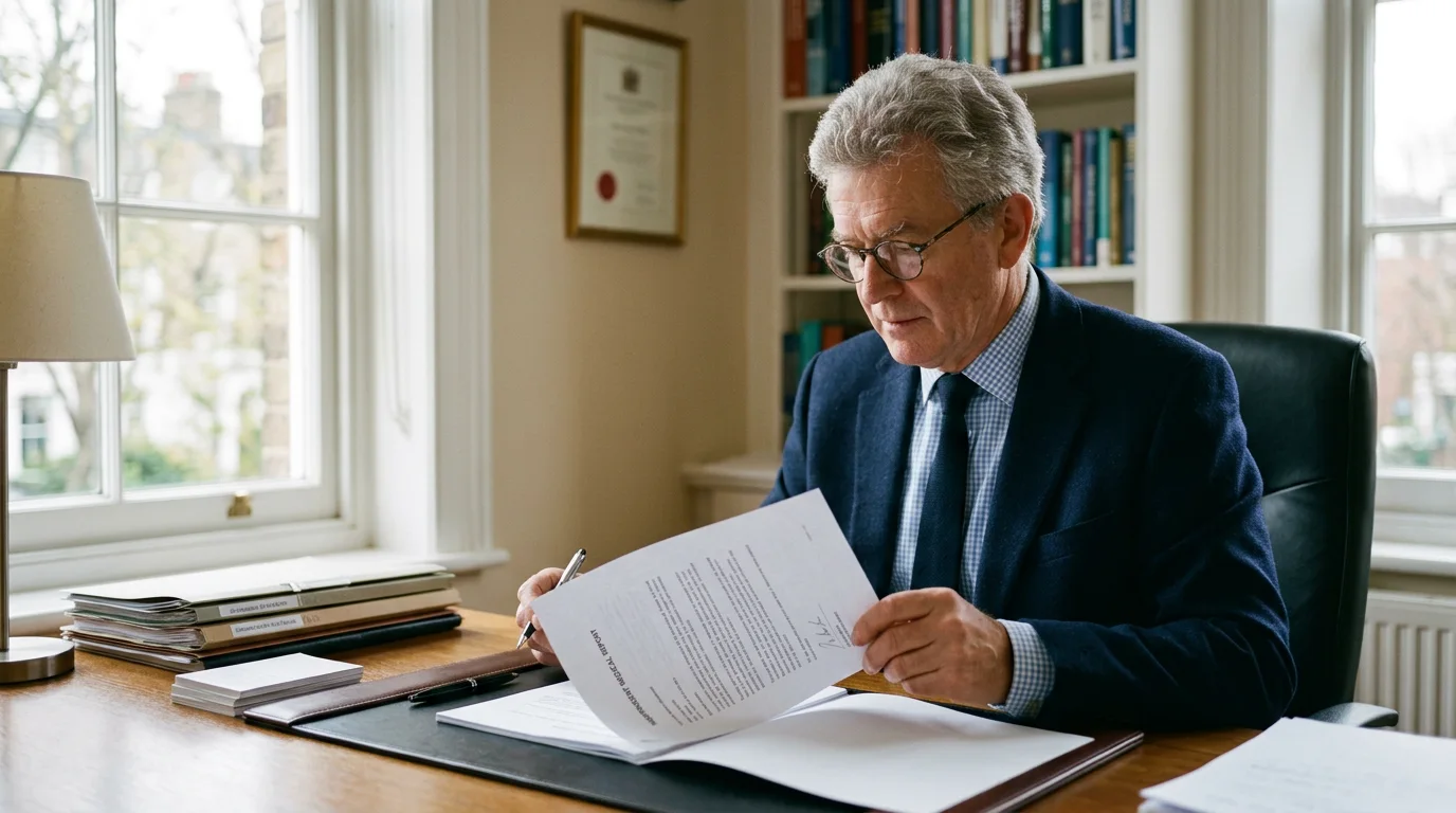 Expert Medical consultant reviewing an independent medico-legal report