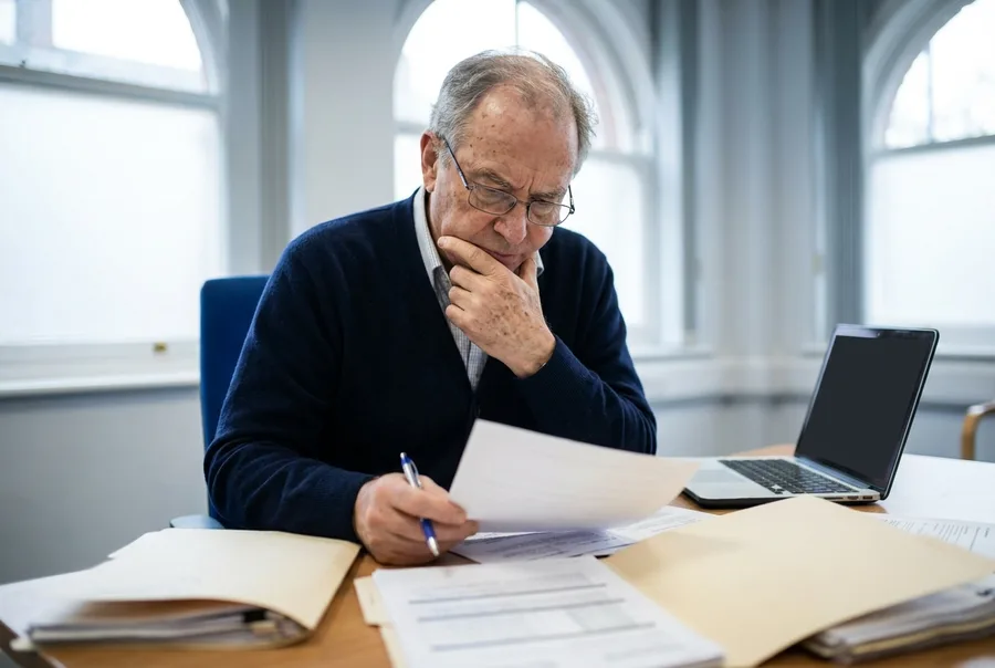 Consultant reviewing records for a clinical negligence medico-legal report