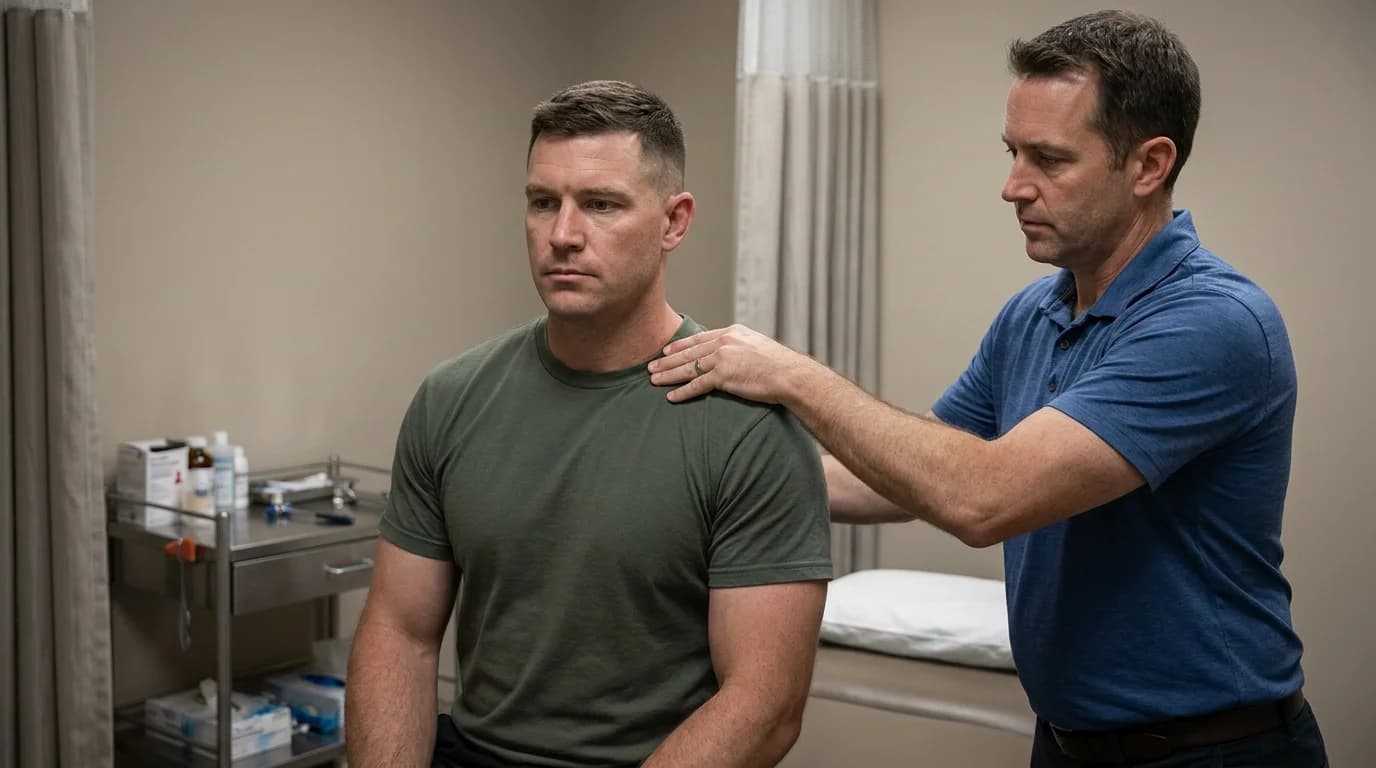 Orthopaedic specialist assessing a service-related musculoskeletal injury for a medico-legal report