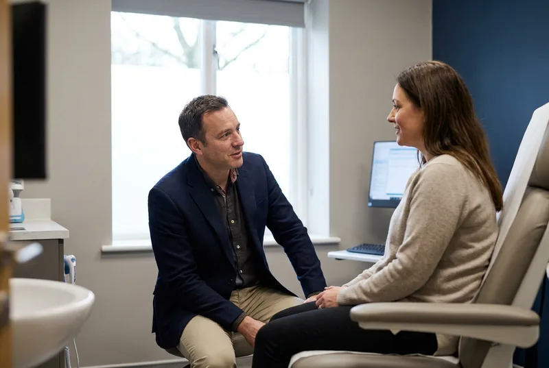 Pain medicine consultant assessing a patient for a medico-legal report