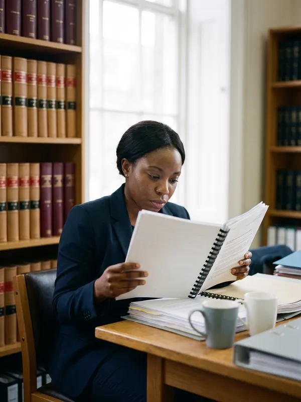 Solicitor reviewing a medical legal report prepared for a personal injury claim